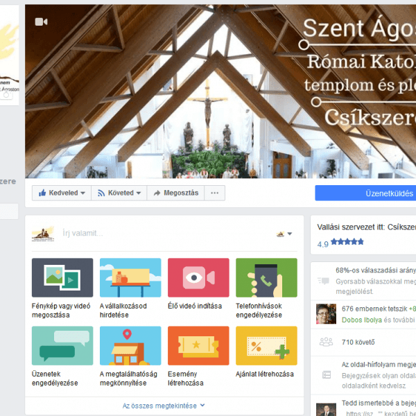 Szent Ágoston Plébánia Facebook